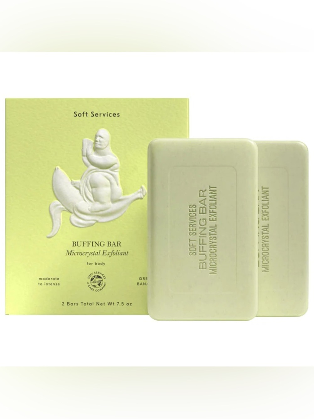 New Soft Services Green Banana Buffing Bar Exfoliating Body Bar